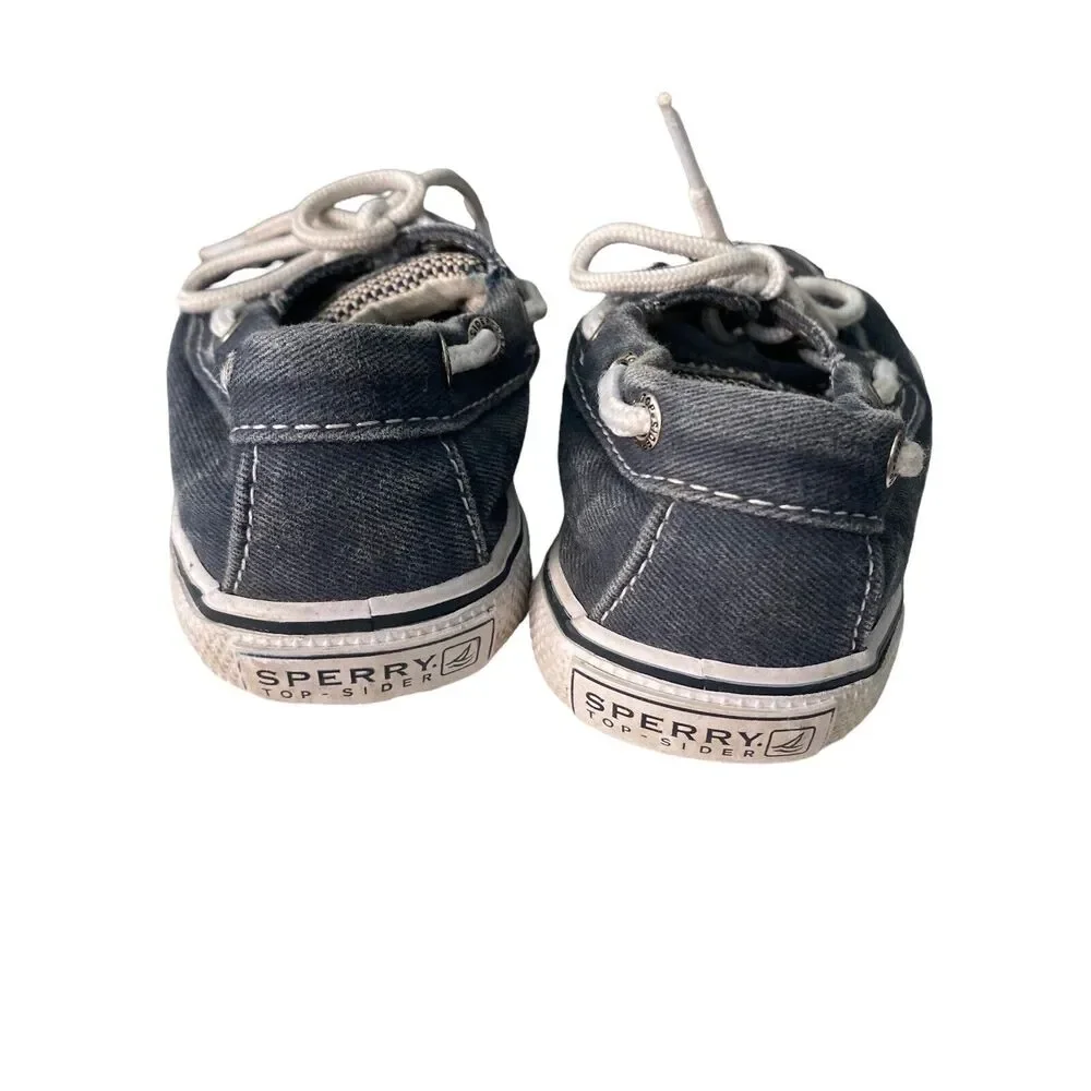 Sperry Top-Sider Kids Size 7 Halyard Slip On Boat Shoes Blue White Baby Unisex